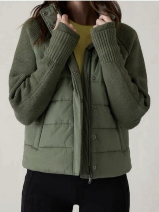 Athleta Jackets & Blazers - Athleta Incline Hybrid Jacket Size XXS Deep Fern EUC